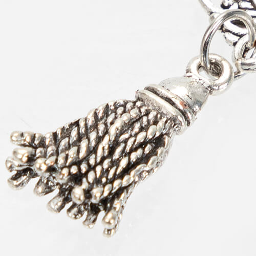 Broche ovalado - imperdible con colgante de borla para sublimación