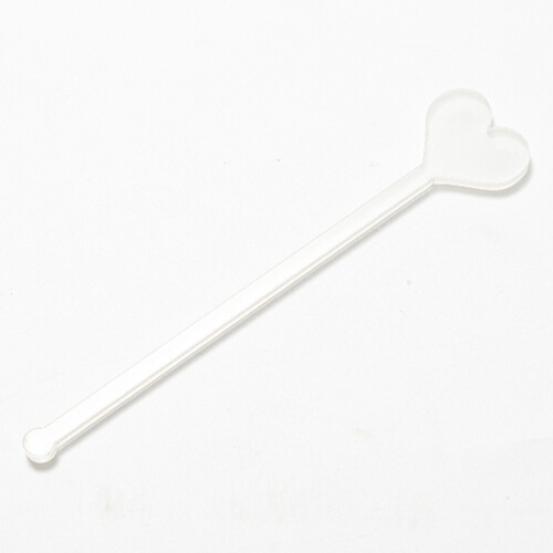 Akrilno mešalo za pijačo 15 cm za sublimacijo - srce