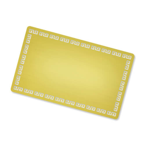 Gold metal business cards, pack of 10. Sublimation Thermal Transfer