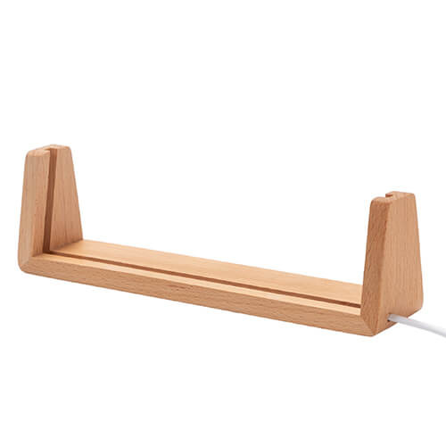 Drveni U-oblikovani podnožje za LED lampu - 21,6 cm
