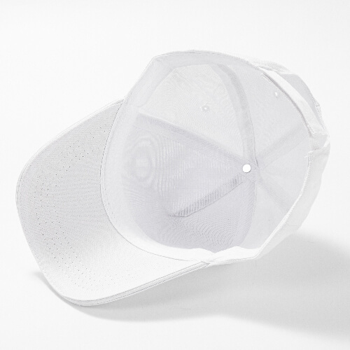 Gorra de béisbol de algodón para DTF y transferencia térmica - blanca