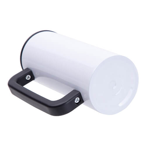 Puodelis 360 ml su plastikine rankena, sublimacinis - baltas