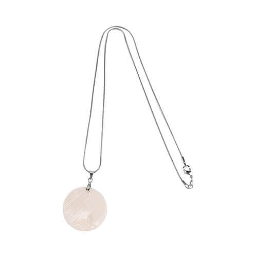Schelp hanger aan ketting voor sublimatie - cirkel