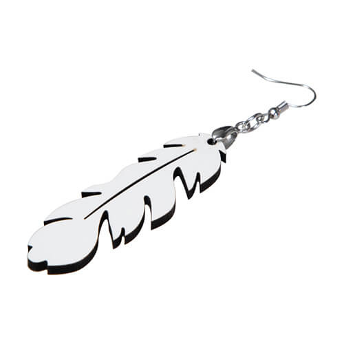 Earrings made of MDF for sublimation - feather