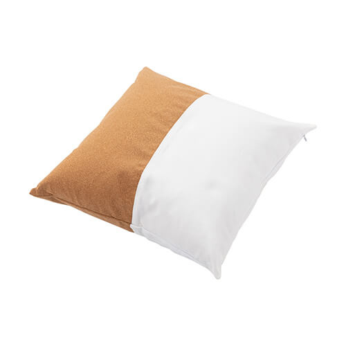 Une taie d'oreiller en lin avec une ceinture en liège pour la sublimation