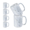 Set of 6 mugs 450 ml for sublimation - gray marble