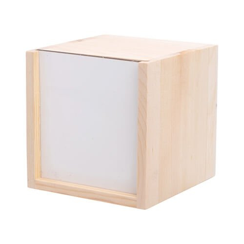 Houten kist 10 x 10 x 10 cm voor sublimatie