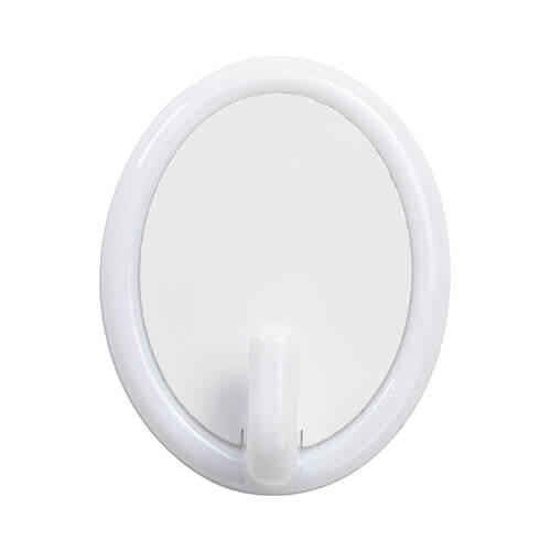 Kleine plastic hanger voor sublimatie - wit ovaal