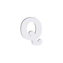 Dekorativt bogstav i MDF til sublimering 10 cm Q