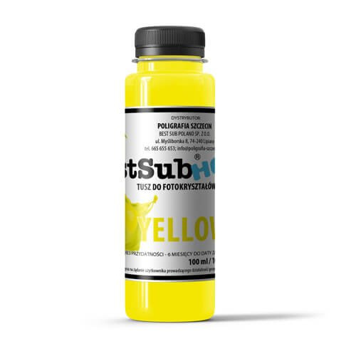 Ink for photo crystals Best Sub HQ  - Yellow 100 ml