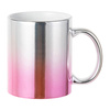 330 ml pläterad mugg för sublimering - silverrosa gradient