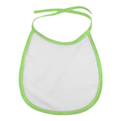 Slabbetje voor kinderen met lichtgroene bies.Sublimation Thermal Transfer