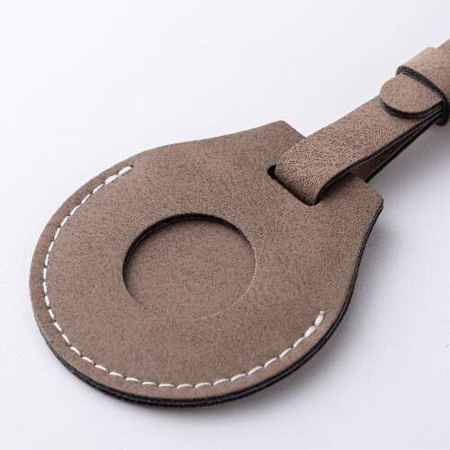 Etiquette bagage en cuir / Pochette AirTag pour sublimation - gris