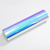 A sheet of self-adhesive foil - light blue rainbow