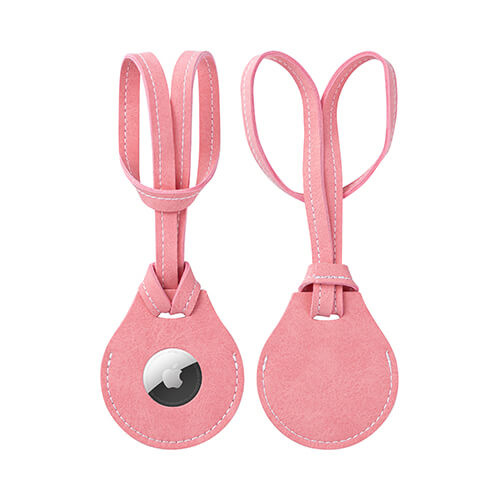 Leren bagagelabel / AirTag hoesje voor sublimatie - roze