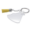 Acrylic keychain for sublimation - megaphone with yellow fringes