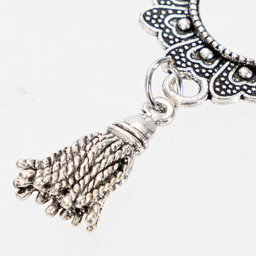 Broche redondo - imperdible con borla colgante para sublimación