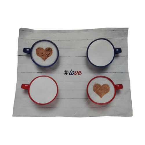 Linen table cloth mat for sublimation printing - Mugs