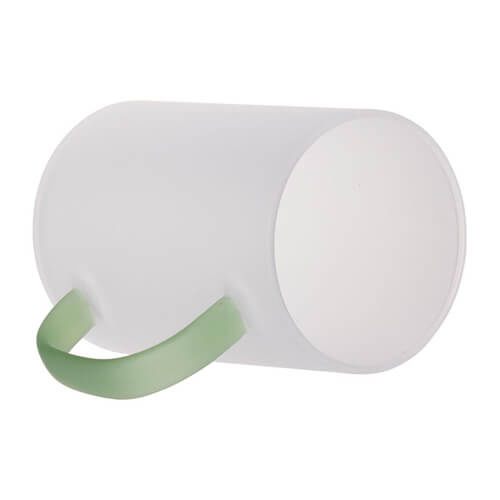 360 ml frostat glas med ljusgrönt handtag för sublimering