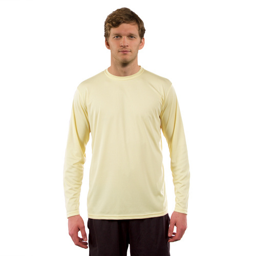 Solar langærmet t-shirt til sublimering - Lysegul