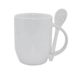 Bögre kanállal fehér JS bevonat Szublimációs hőátvitel