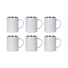 Set of 6 stainless steel mugs 450 ml for sublimation and thermal transfer printing