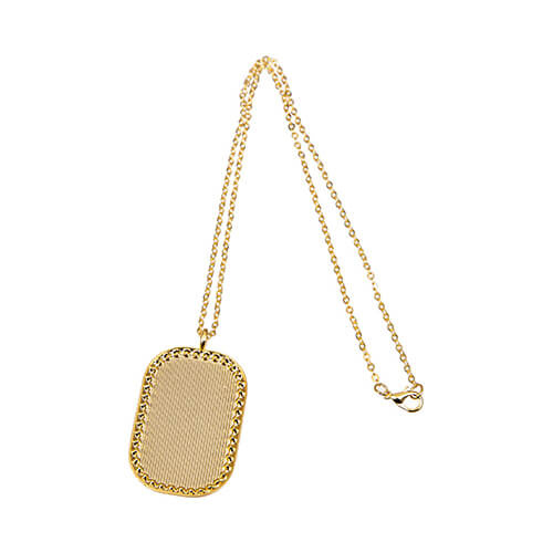 Diamanthalsband för sublimering - rektangulärt - guld