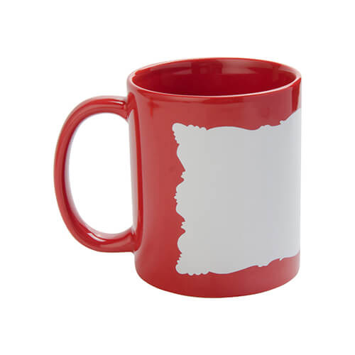 Mug 330 ml avec patch pour sublimation - rouge