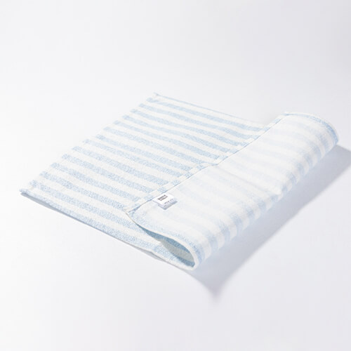 Bordskåner i hør 50 x 35,5 cm creme med blå striber til sublimering