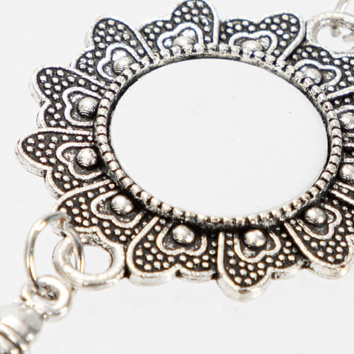 Broche redondo - imperdible con borla colgante para sublimación