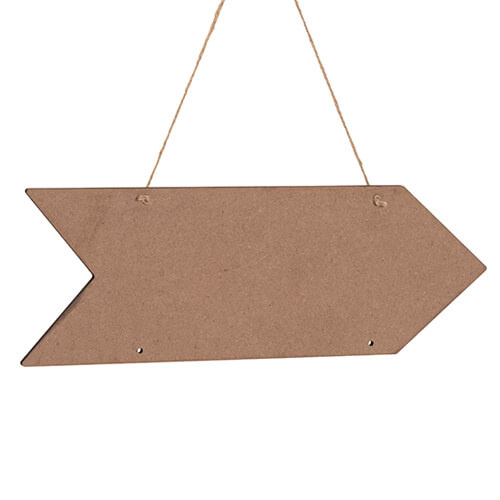 Plaque de porte MDF pour sublimation - flèche