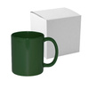 Mug Full Color - green glossy for thermal transfer with cardboard box