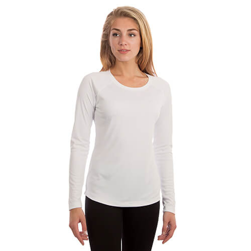 Dames t-shirt met lange mouwen van Solar voor sublimatie - wit