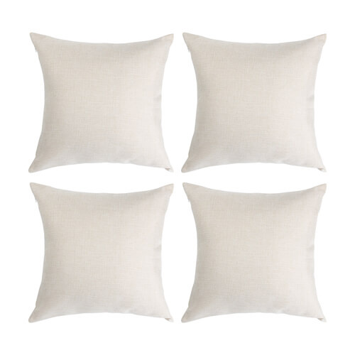 Set of 4 linen pillowcases 40 x 40 cm for sublimation