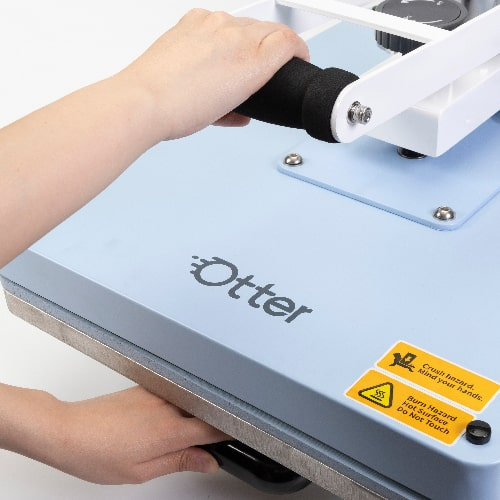 Automatic flat press with retractable tabletop 40 x 50 cm