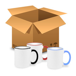 144 mugs de couleur MAX 450 ml – mélange de anse colorés Sublimation Transfert Thermique