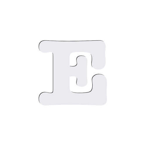 Dekoračné písmeno z MDF na sublimáciu 10 cm E