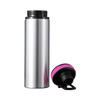 850 ml silver aluminum water bottle with a screw cap with a pink insert for sublimation