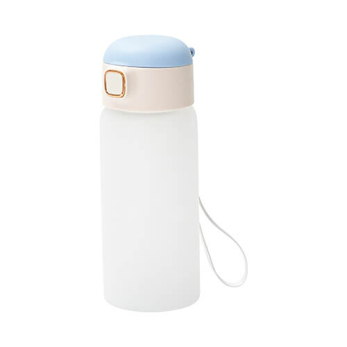 Lasten pullo 450 ml, jossa silikonipilli sublimaatiota varten - sininen