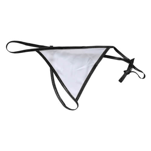 Naisten stringit sublimaatiota varten mustalla putkella varustettuna