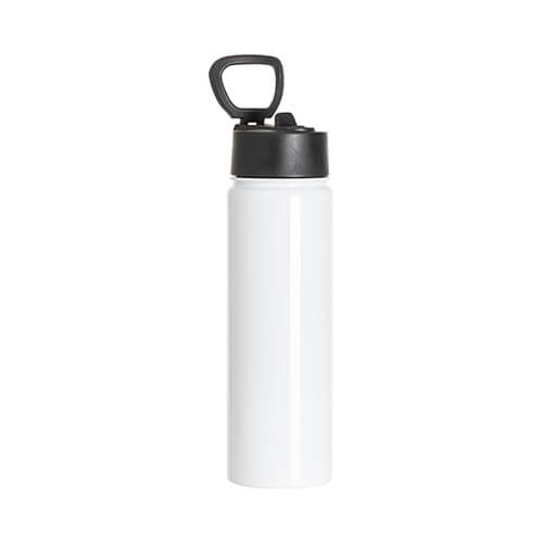 Bidon - fľaša na nápoje 900 ml so sklopným držadlom na sublimáciu - biela