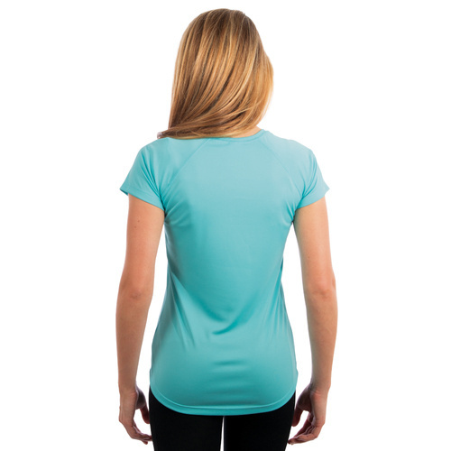 Dames-T-shirt korte mouwen Solar voor sublimatie - Waterblauw