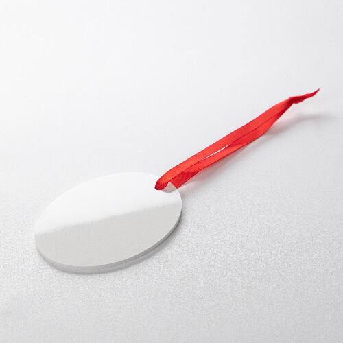 Plastikvedhæng til sublimering - oval