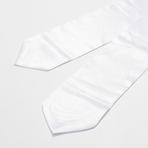 Witte stropdas 130 x 10 cm voor sublimatie