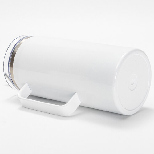 Taza de vino 1200 ml con tapa impermeable y pajita para sublimación - blanco