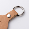 Nøglering i læder / AirTag-etui til sublimering - brun