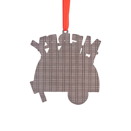 Colgante de metal para árbol de Navidad para sublimación - Camping Merry Christmas
