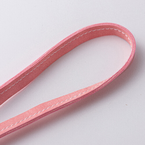 Bagageremsmærke i læder / AirTag-etui til sublimering - pink