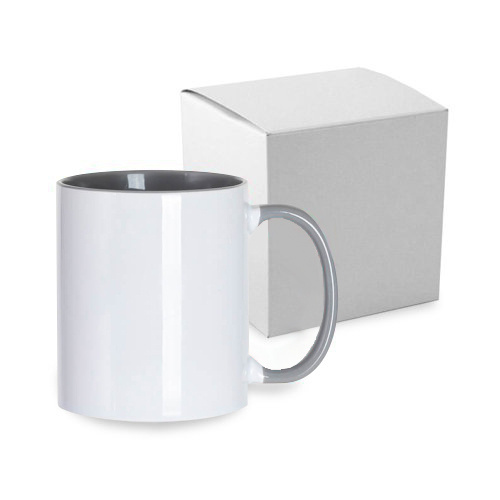 FUNNY gray mug for sublimation with a cardboard box