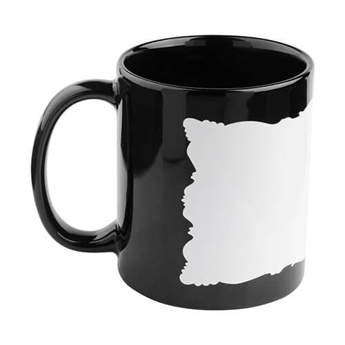 330 ml mok met sublimatielijst - zwart